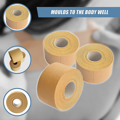 Premium Rigid Sports Strapping Tape - 3 Rolls of 38mm X 13.7M