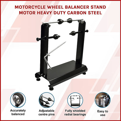 Motorcycle Wheel Balancer Stand Motor Heavy Duty Carbon Steel