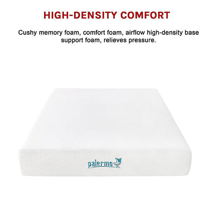 Palermo Double 25cm Gel Memory Foam Mattress - Dual-Layered - CertiPUR-US Certified