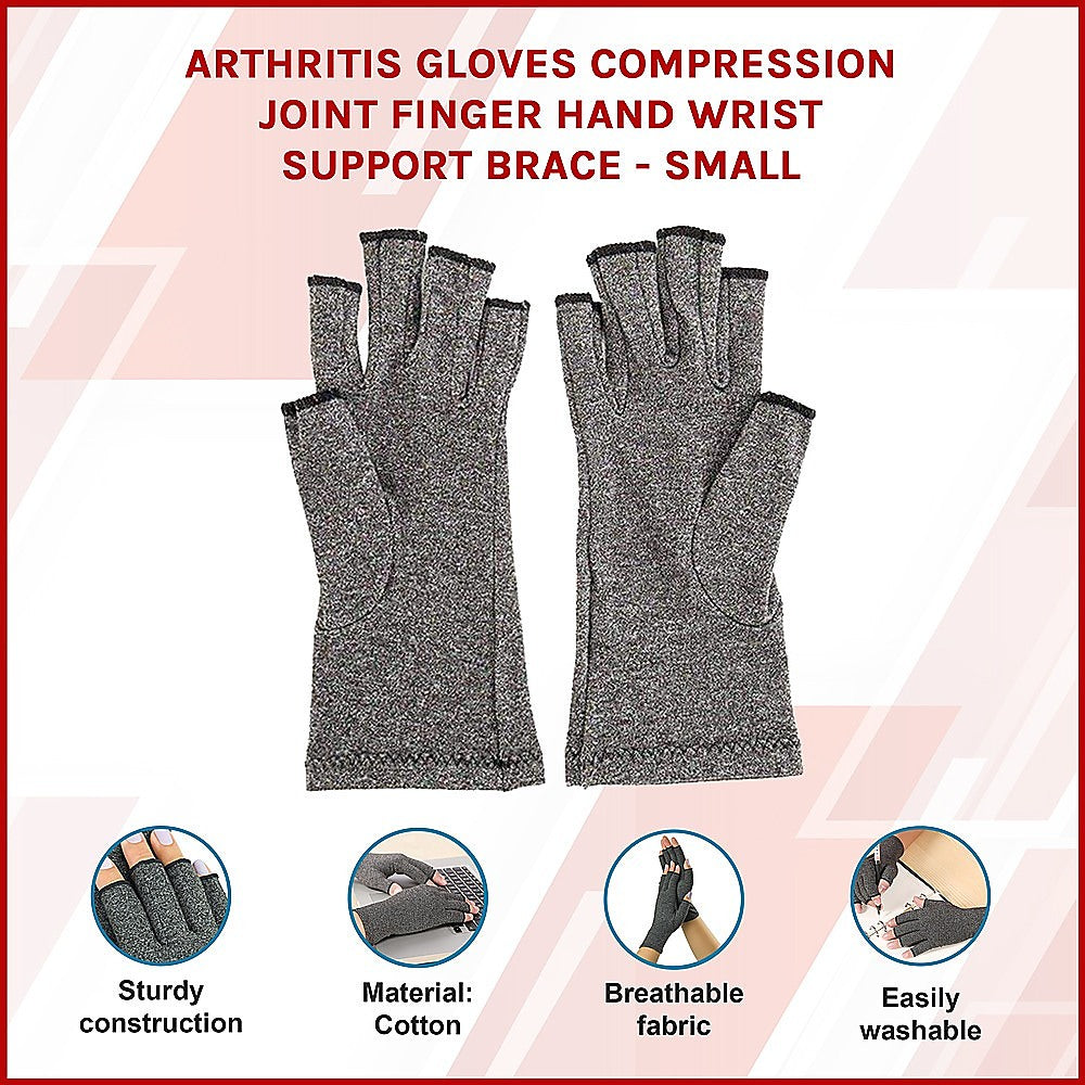 Arthritis Gloves Compression Joint Finger Hand Wrist Support Brace - Small