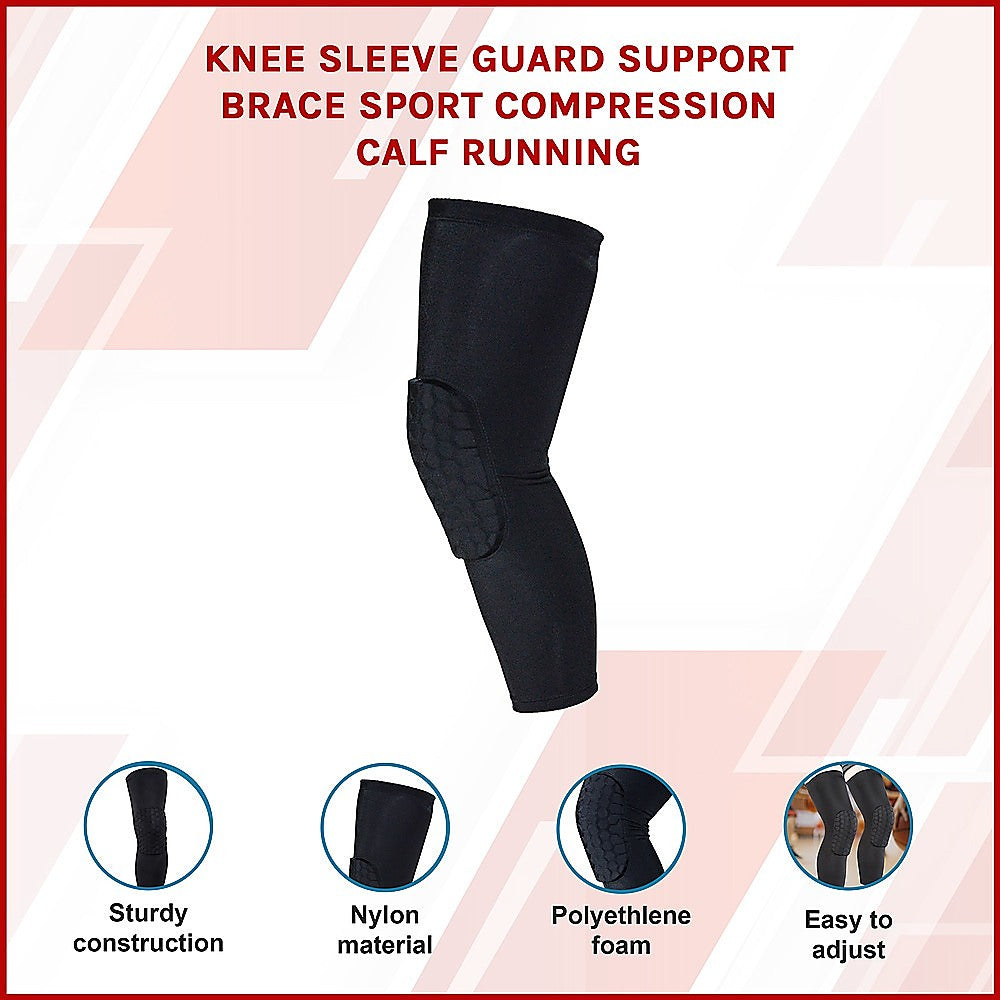 Knee Sleeve Guard Support Brace Sport Compression Calf Running