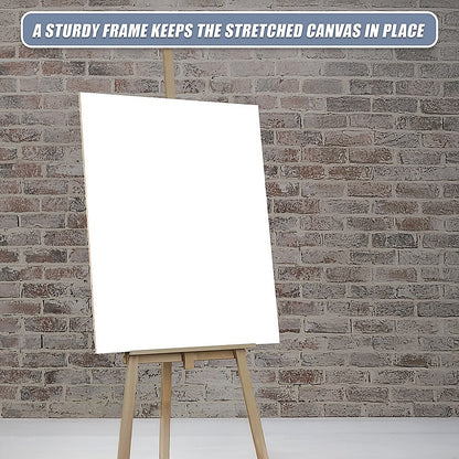 5 pack of 20x30cm Artist Blank Stretched Canvas Canvases Art Large White Range Oil Acrylic Wood