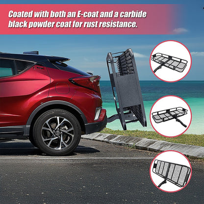 Car Luggage Basket Trailer Hitch Cargo Carrier