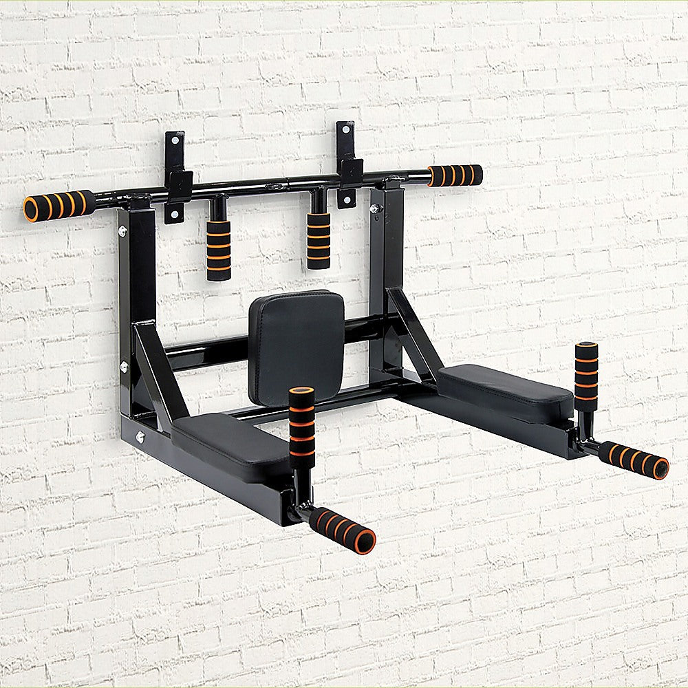 Heavy Duty Wall Mounted Power Station - Knee Raise - Pull Up - Chin Up -Dips Bar