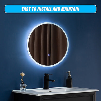 60cm LED Wall Mirror Bathroom Mirrors Light Decor Round