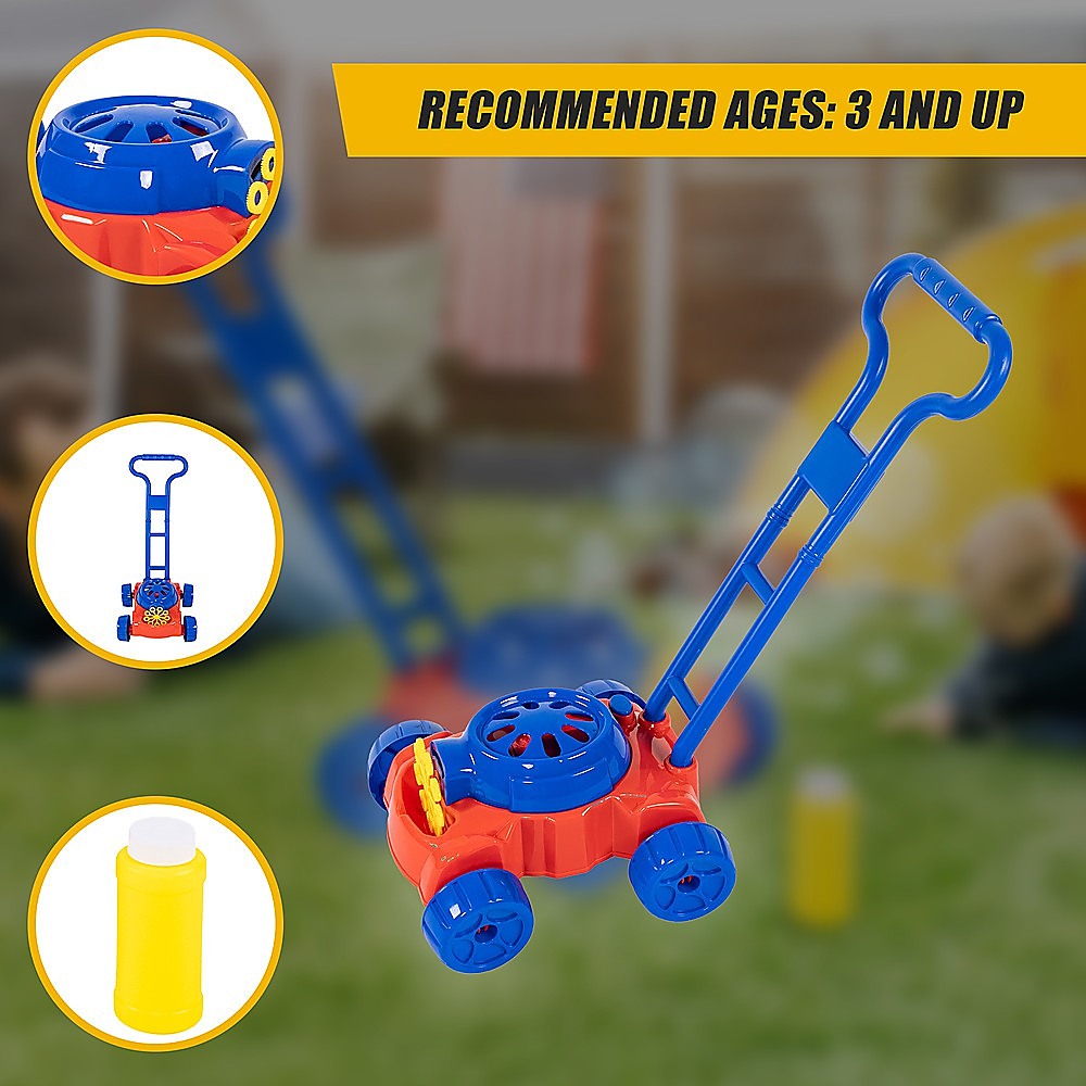 Kids Bubble Lawnmower Bubbles Machine Blower Outdoor Garden Party Toddler Toy