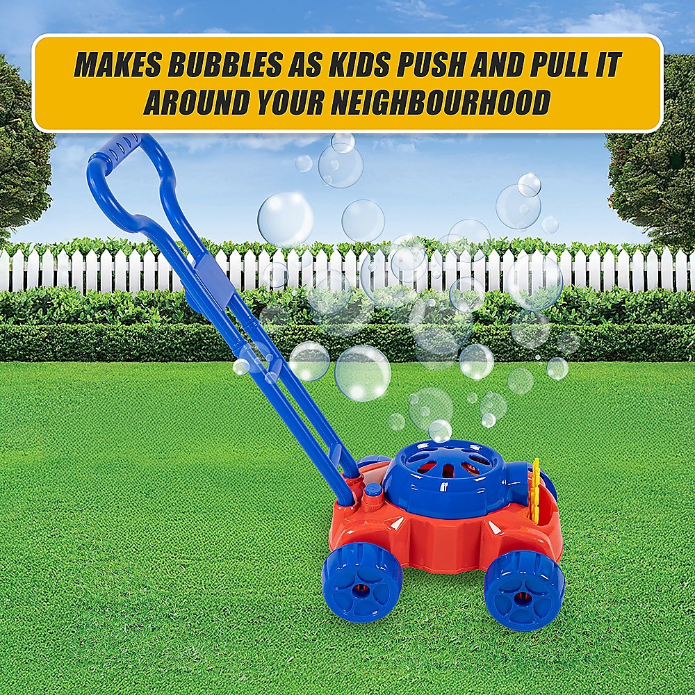 Kids Bubble Lawnmower Bubbles Machine Blower Outdoor Garden Party Toddler Toy