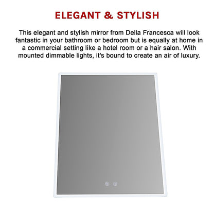 Smart Mirror Bathroom Vanity LED Lighted Wall Mirror 800x600mm