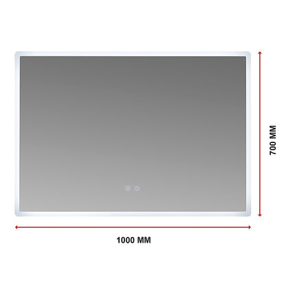 Smart Mirror Bathroom Vanity LED Lighted Wall Mirror 1000x700mm