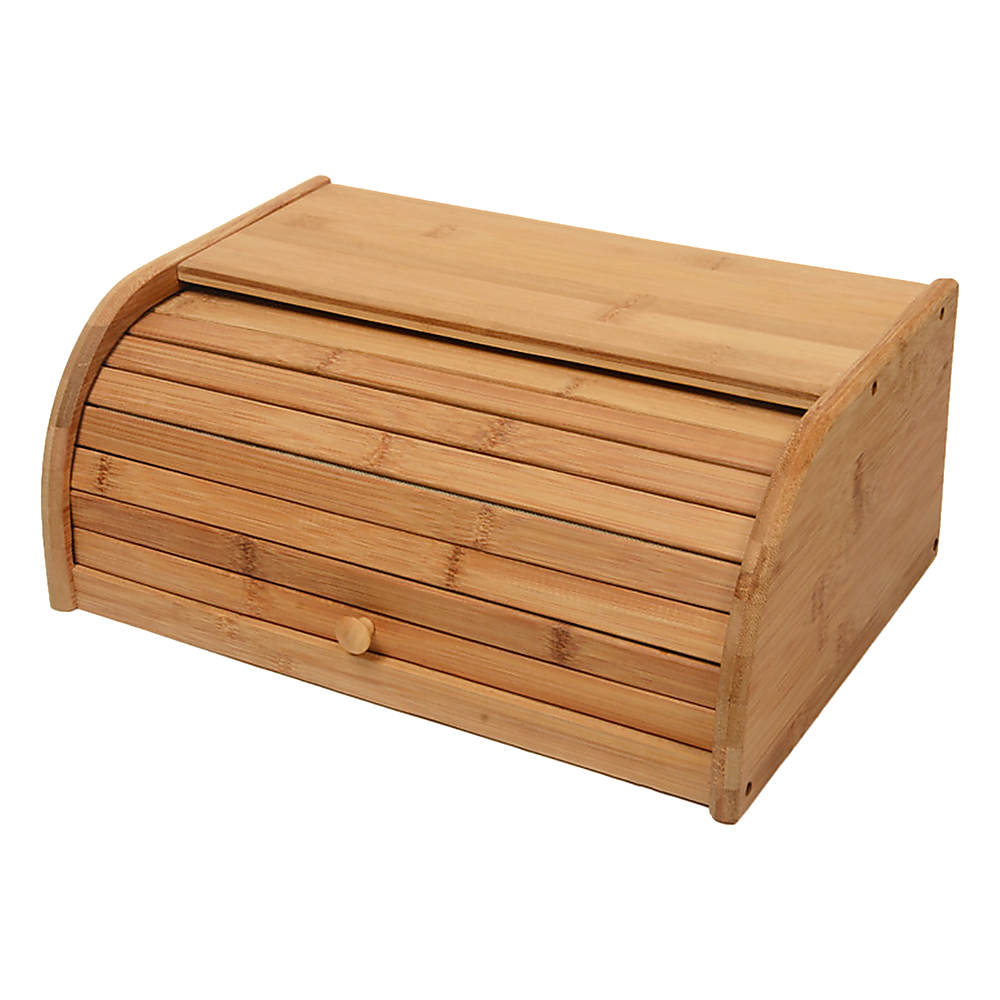 Bamboo Bread Bin Storage Box Kitchen Loaf Pastry Container