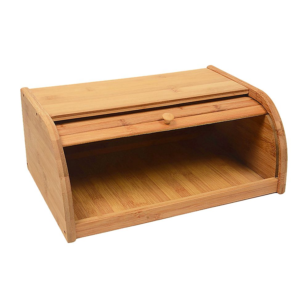 Bamboo Bread Bin Storage Box Kitchen Loaf Pastry Container