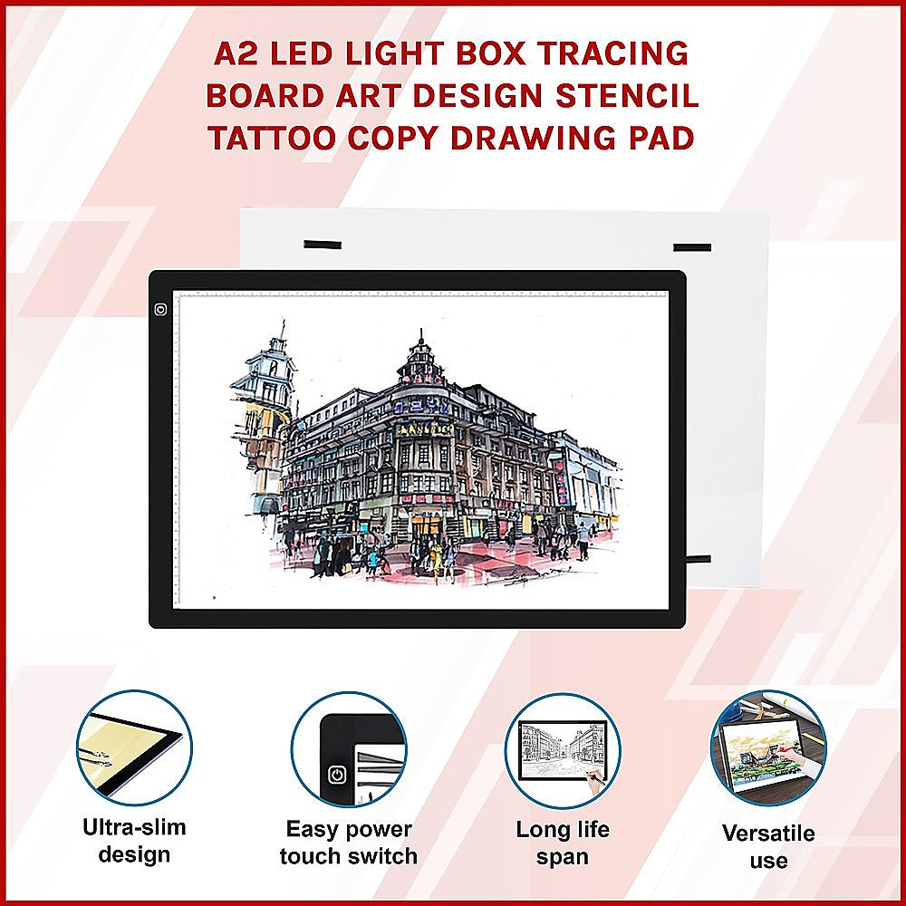 A2 LED Light Box Tracing Board Art Design Stencil Tattoo Copy Drawing Pad