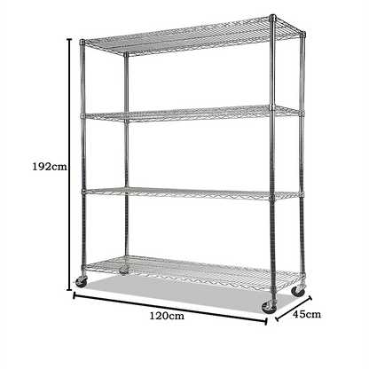 Modular Wire Storage Shelf 1200 x 450 x 1800mm Steel Shelving