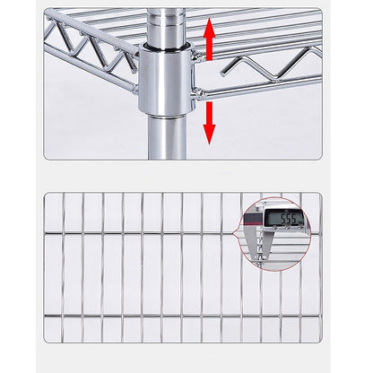 Modular Wire Storage Shelf 1500 x 600 x 1800mm Steel Shelving