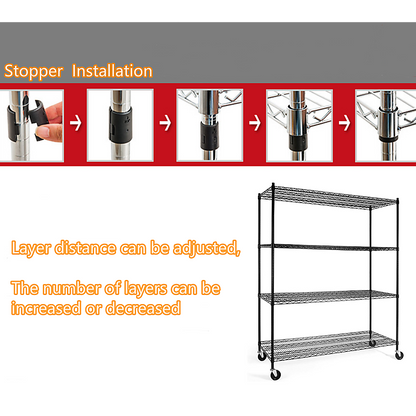 Modular Wire Storage Shelf 1500 x 600 x 1800mm Steel Shelving