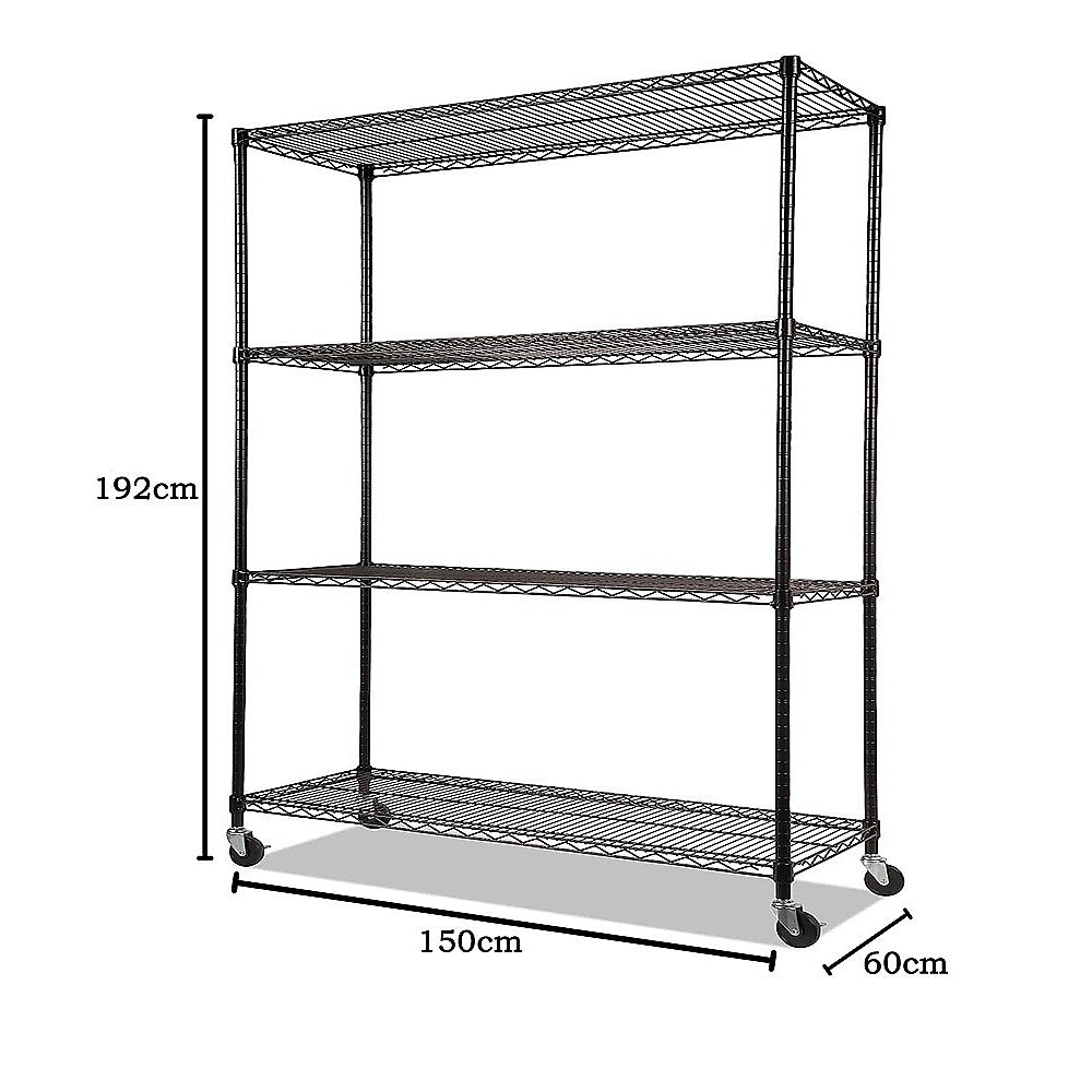 Modular Wire Storage Shelf 1500 x 600 x 1800mm Steel Shelving