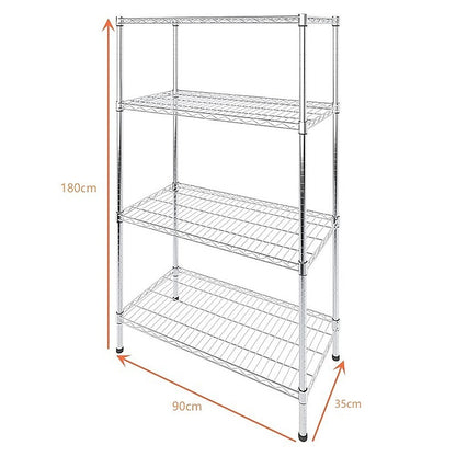 Modular Wire Storage Shelf 900 x 350 x 1800mm Steel Shelving