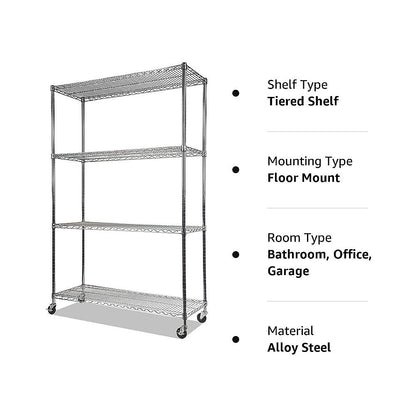 Modular Wire Storage Shelf 900 x 350 x 1800mm Steel Shelving