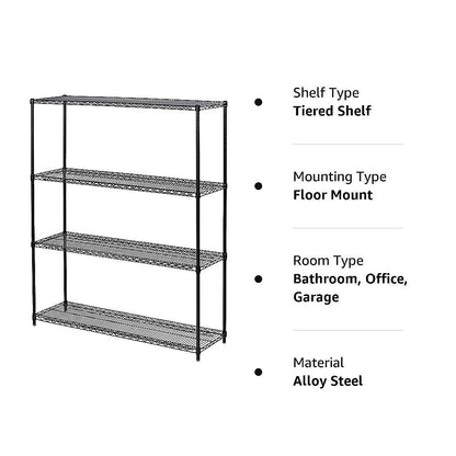 Modular Wire Storage Shelf 1500 x 450 x 1800mm Steel Shelving