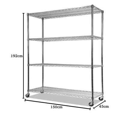 Modular Wire Storage Shelf 1500 x 450 x 1800mm Steel Shelving