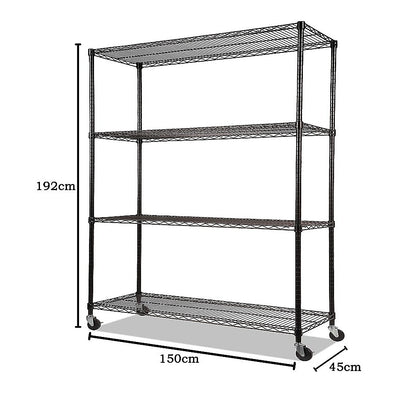 Modular Wire Storage Shelf 1500 x 450 x 1800mm Steel Shelving