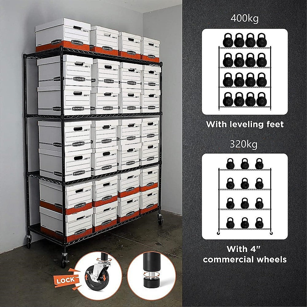 Modular Wire Storage Shelf 1500 x 450 x 1800mm Steel Shelving