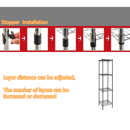 Modular Wire Storage Shelf 450 x 450 x 1800mm Steel Shelving