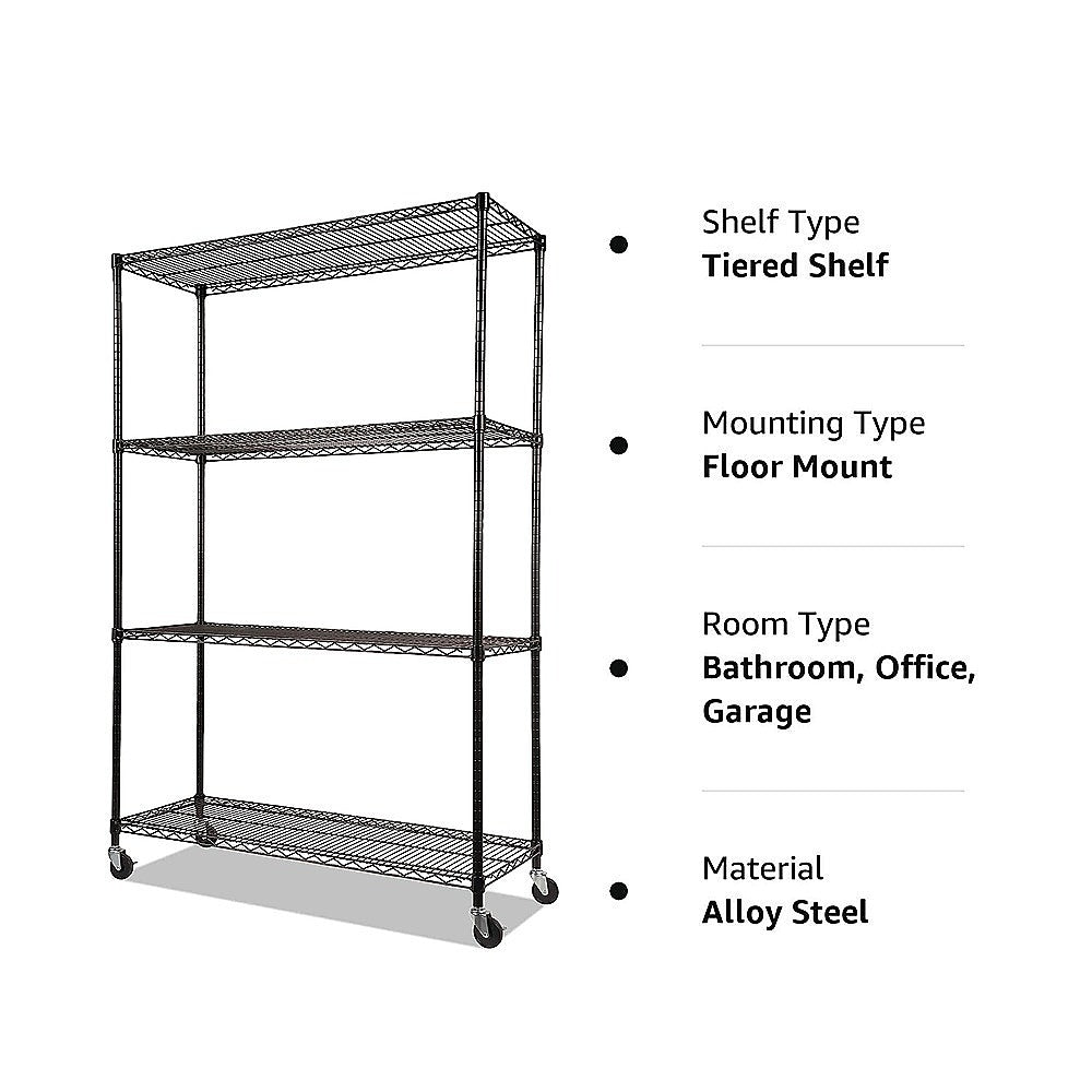 Modular Wire Storage Shelf 900 x 450 x 1800mm Steel Shelving