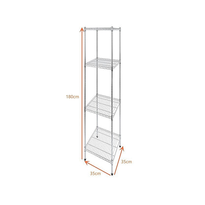 Modular Wire Storage Shelf 350 x 350 x 1800mm Steel Shelving