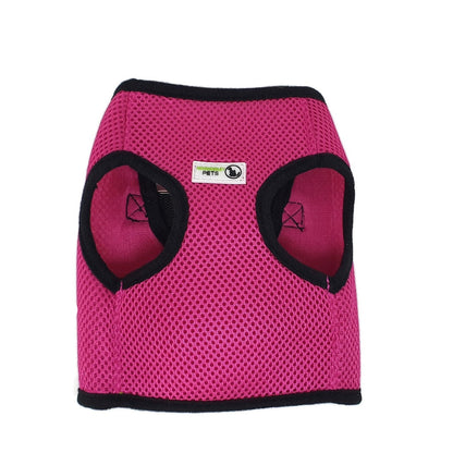 Vest Harness Pet Dog-Cat Step-in Velcro and Buckle Attachments - Moondidley Pets Medium Pink