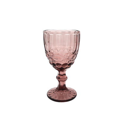 Faubourg Embossed Wine Glass - 310ml purple