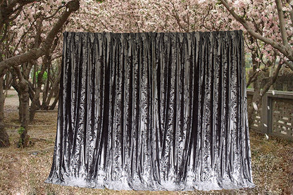 Large Thick Velvet Curtains Stunning Flocking 580x270cm+Hook Pinch Pleat Silver Grey