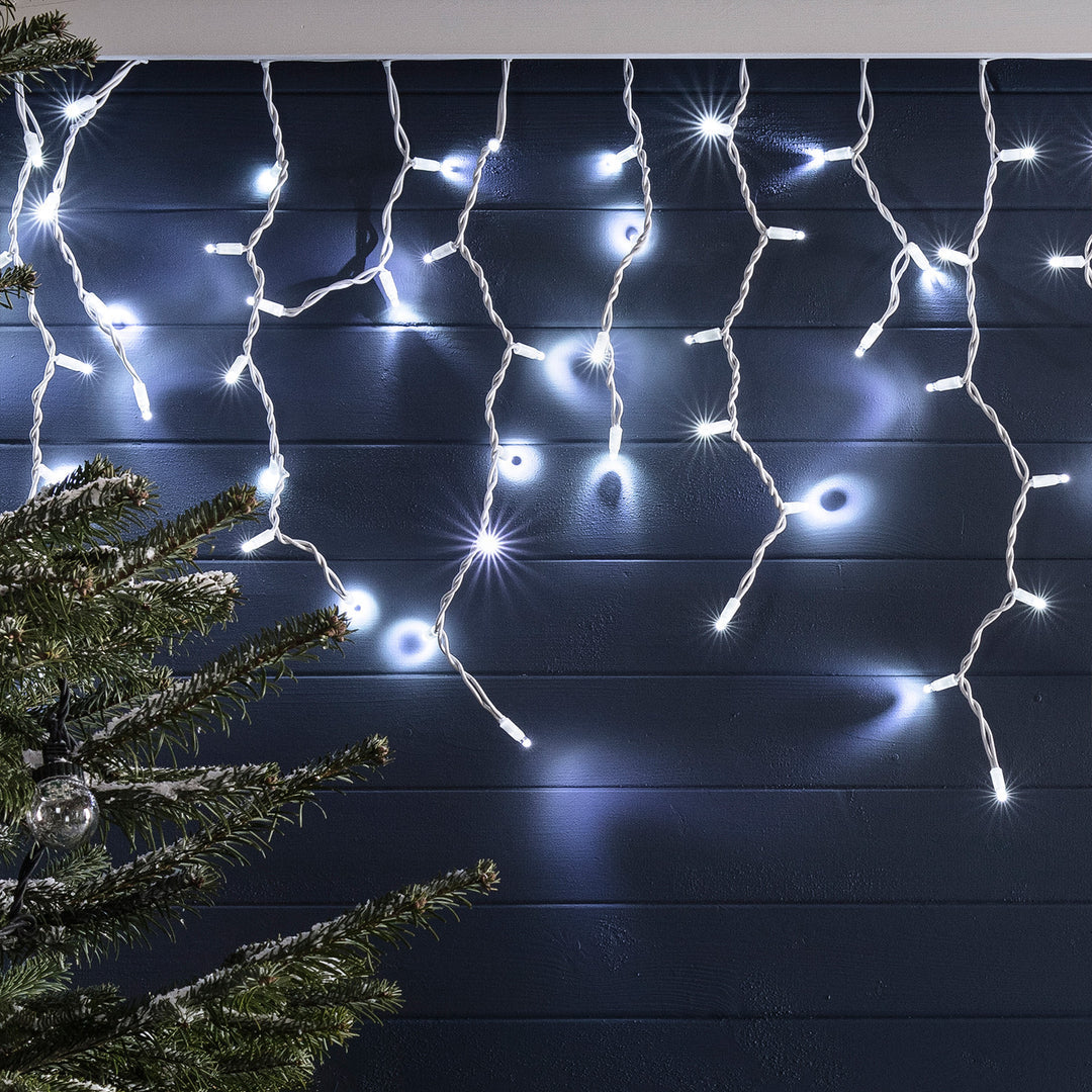 500 LED Icicle Lights – available in 4 Colors - Cool White