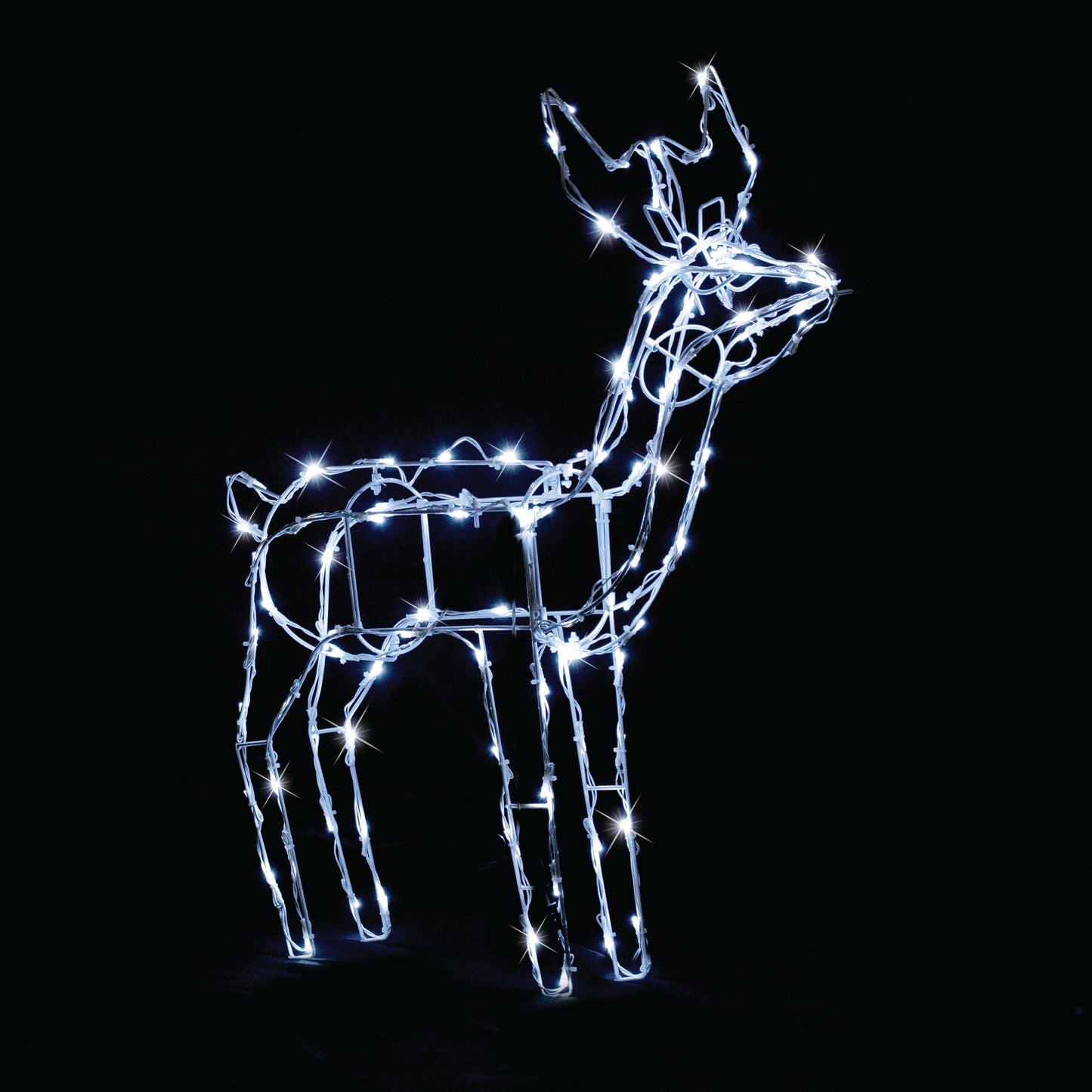 Battery Operated LED Reindeer – 2 Style Options: Feeding and Standing - Feeding