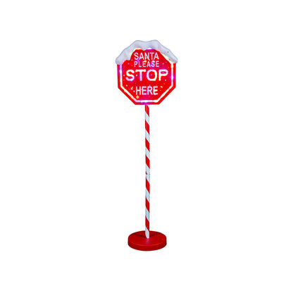 LED Stop Here Sign Multi 100cm Adjustable Height