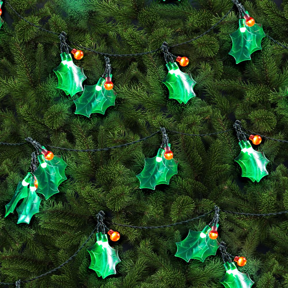 40 Pack LED Holly Lights