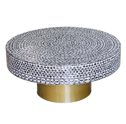 MOTHER OF PEARL OBSIDIAN LUXE COFFEE TABLE