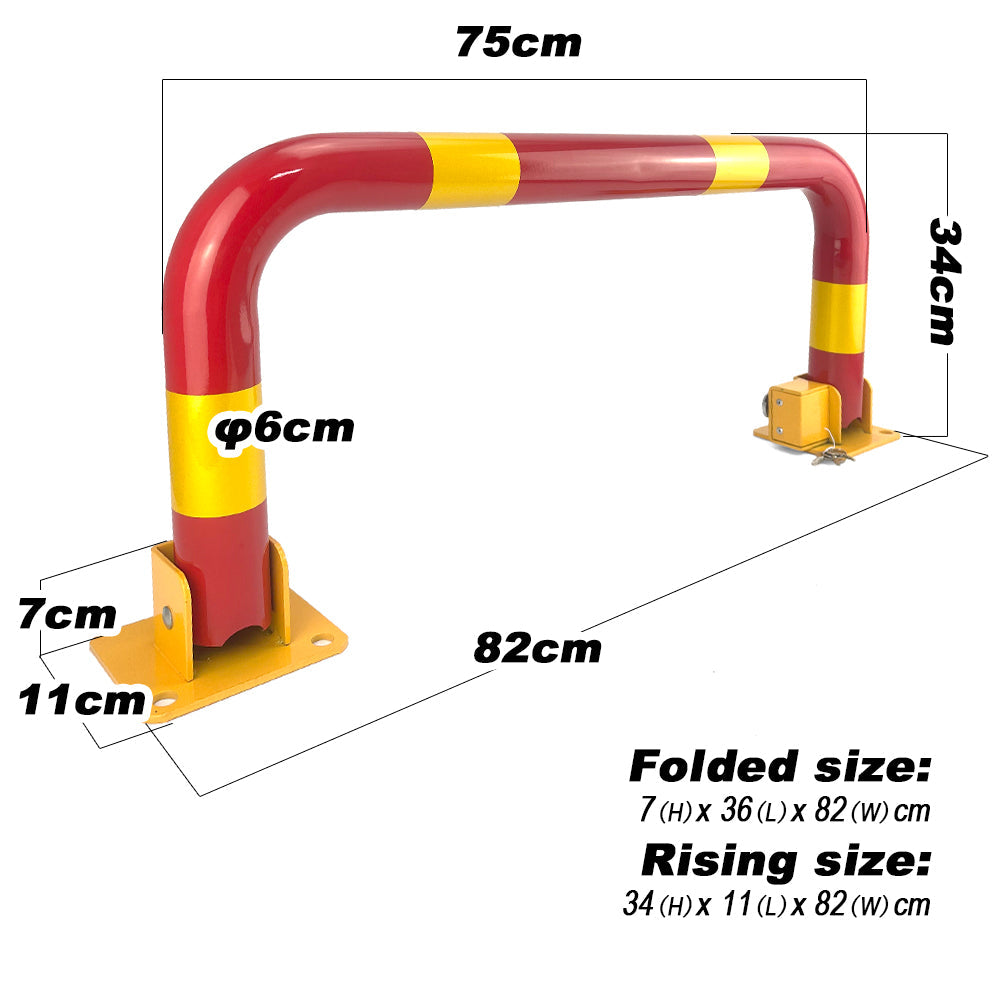 Arch Parking Barrier Fold Down Vehicle Security Locker Keyed Different