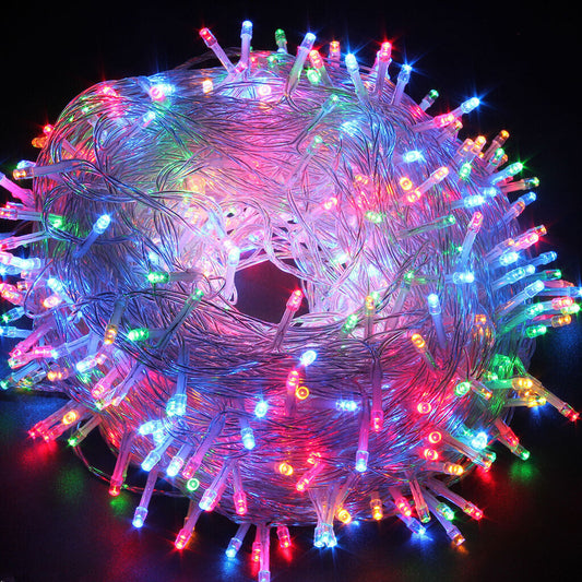 200 Solar LED Fairy Lights 8 Function Memory Hold Multicolor Christmas Decoration Multicolor