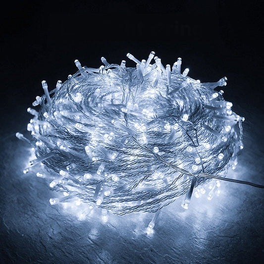 500 Solar Icicle LED Fairy Lights 8 Function Memory Hold Christmas Decoration Cool White