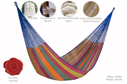 The out and about Mayan Legacy hammock Doble Size in Mexicana colour