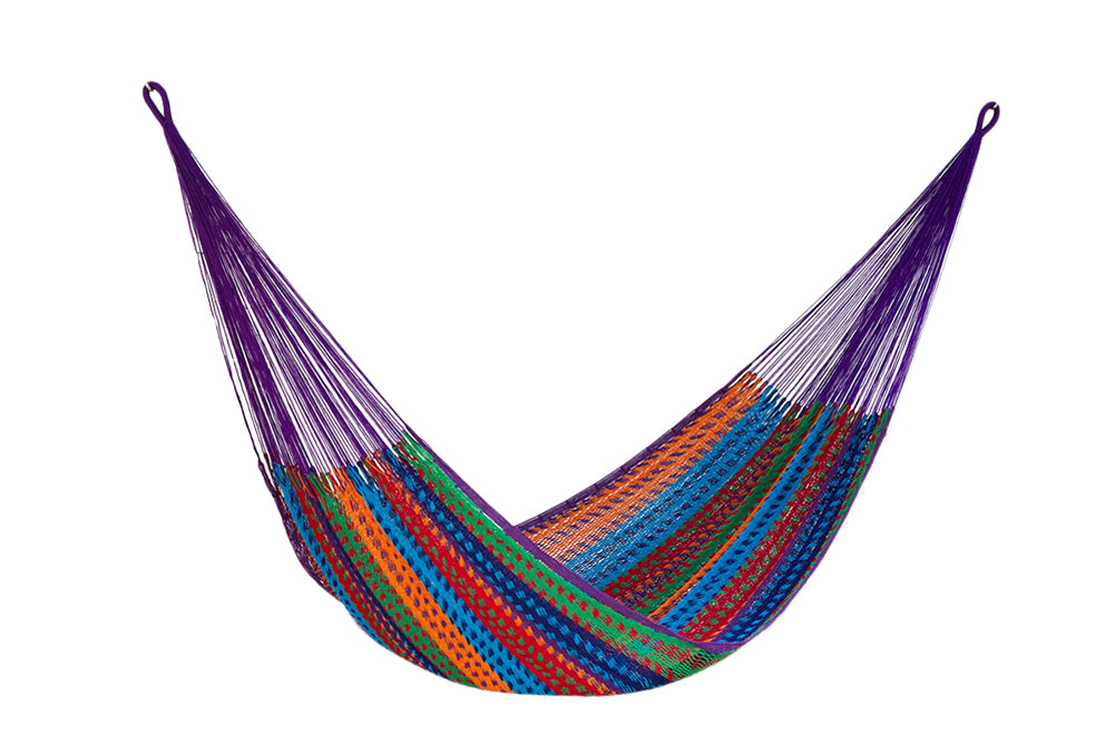 Outdoor undercover cotton Mayan Legacy hammock Family size Colorina