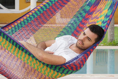 Outdoor undercover cotton Mayan Legacy hammock King size Mexicana