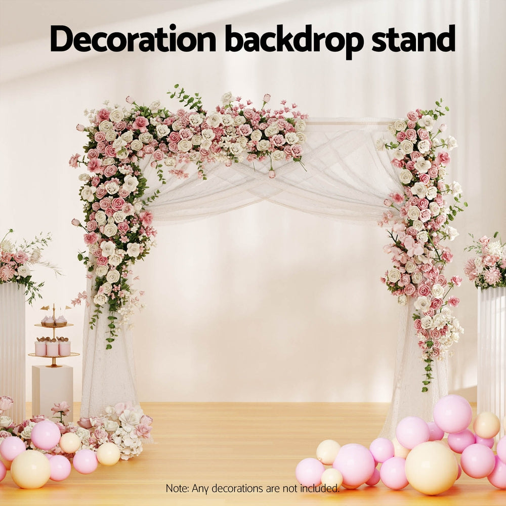 2M Backdrop Stand Wedding Background Decoration Party Flower Balloon Display Golden