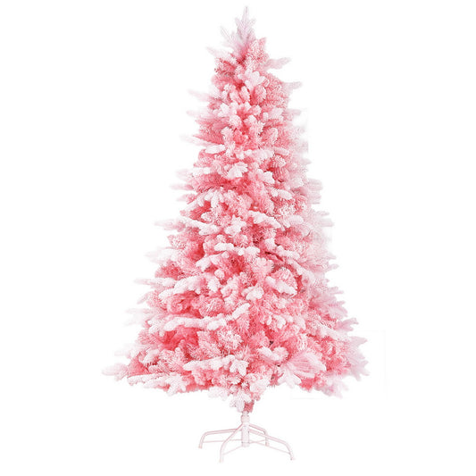 Jingle Jollys Christmas Tree 1.8m Pink Xmas Tree Snowy Party Decor 810 Tips