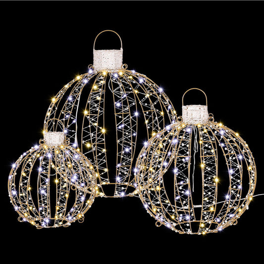 Jingle Jollys Christmas Lights 360 LED Fairy Light 3pcs Ball Decorations Set