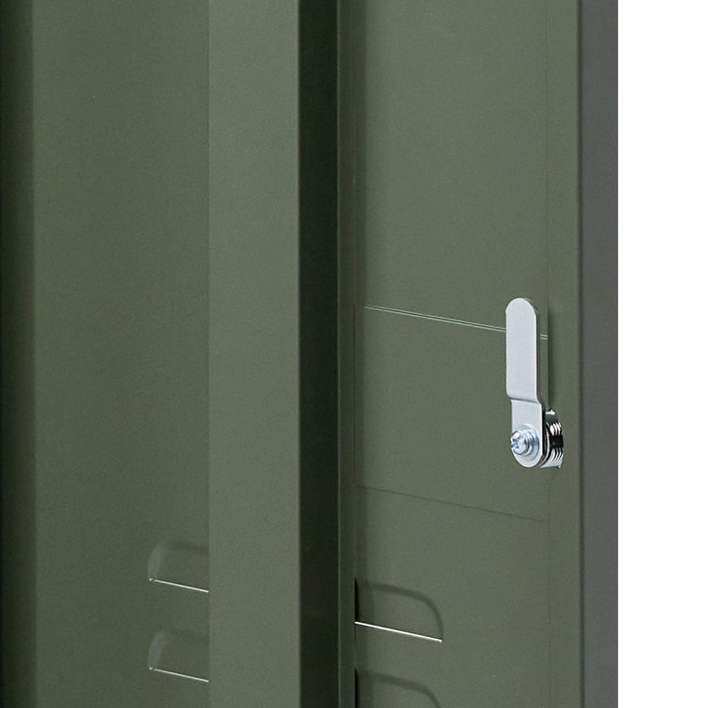 ArtissIn Metal Locker Storage Shelf Filing Cabinet Cupboard Bedside Table Green