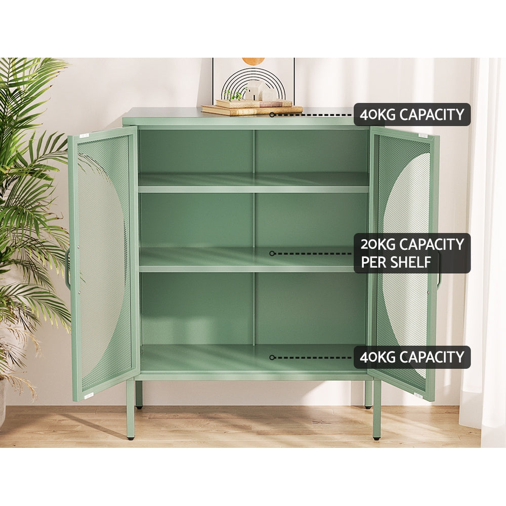 ArtissIn Buffet Sideboard Metal Cabinet - ELSA Green