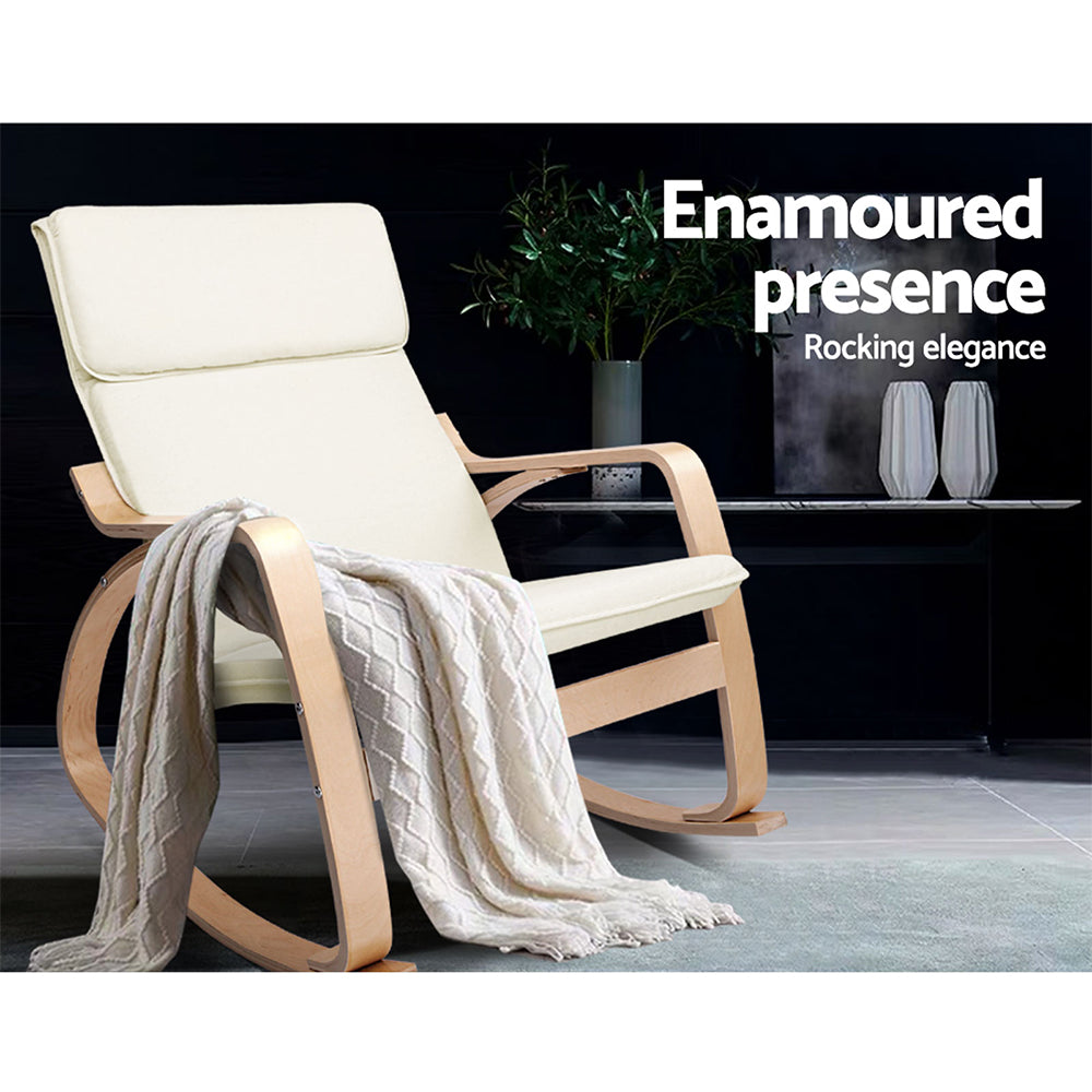 Artiss Rocking Armchair Nursing Bentwood Aero