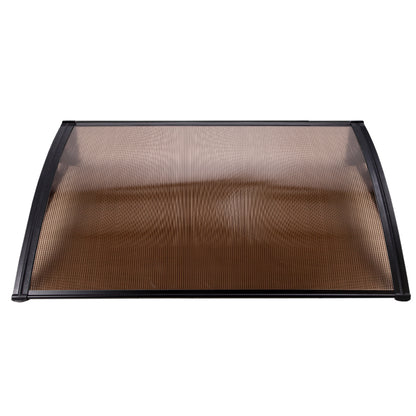 Instahut Window Door Awning Outdoor Canopy SunShield Patio 1mx2.4m DIY Brown